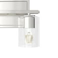 thumbnail image 4 of Hunter - Kerrison 2-light Brushed Nickel, Medium Size Vanity Light, Dimmable, for Bedrooms, Dining, Living Rooms - 48027, 4 of 7
