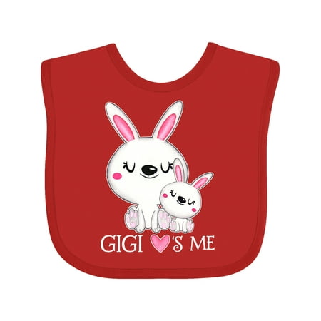 

Inktastic Gigi Loves Me- bunny family Gift Baby Boy or Baby Girl Bib