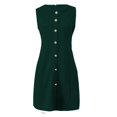 thumbnail image 3 of QHFBli Work Dresses for Women 2025 Spring Business Formal Short Dress Sleeveless Button Down Elegant Office Outfits, 3 of 4