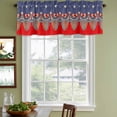 thumbnail image 4 of 2 Pack Valances for Windows, Independence Day Window Valances for Living Room/Bedroom/Bathroom, 4th of July Star Blue Red Striped Light Filtering Kitchen Curtain Valance Window Treatment 54"W x18" L, 4 of 9