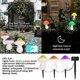 thumbnail image 3 of Luces solares para jardín al aire libre, luz solar de hongos para jardín, decoraciones de jardín, hongos, patio trasero, césped, plantas en macetas, luces de camino - (3 hongos de, 3 of 5