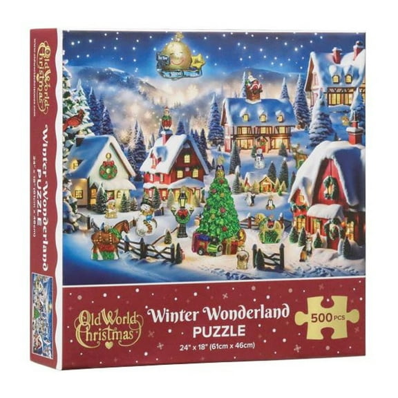 Old World Christmas Holiday Puzzle, Winter Wonderland, 24" x 18"