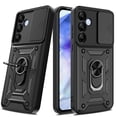 thumbnail image 3 of Venoro Case with Screen Protector for Samsung Galaxy A55 5G Slide Camera Lens Protection Phone Cover with Stand, Black, 3 of 16