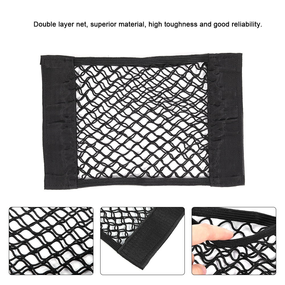 Filet Extensible Voiture Filet De Rangement Extensible Pour Coffre De Voiture - 70x35cm - Avec Crochets - Universel Voiture, Camping-car Filet Voiture