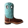 thumbnail image 4 of Men's Twisted X MLCW021 Lite Weight Cowboy Work Boot Brown Distressed/Turquoise Leather 10.5 D, 4 of 6
