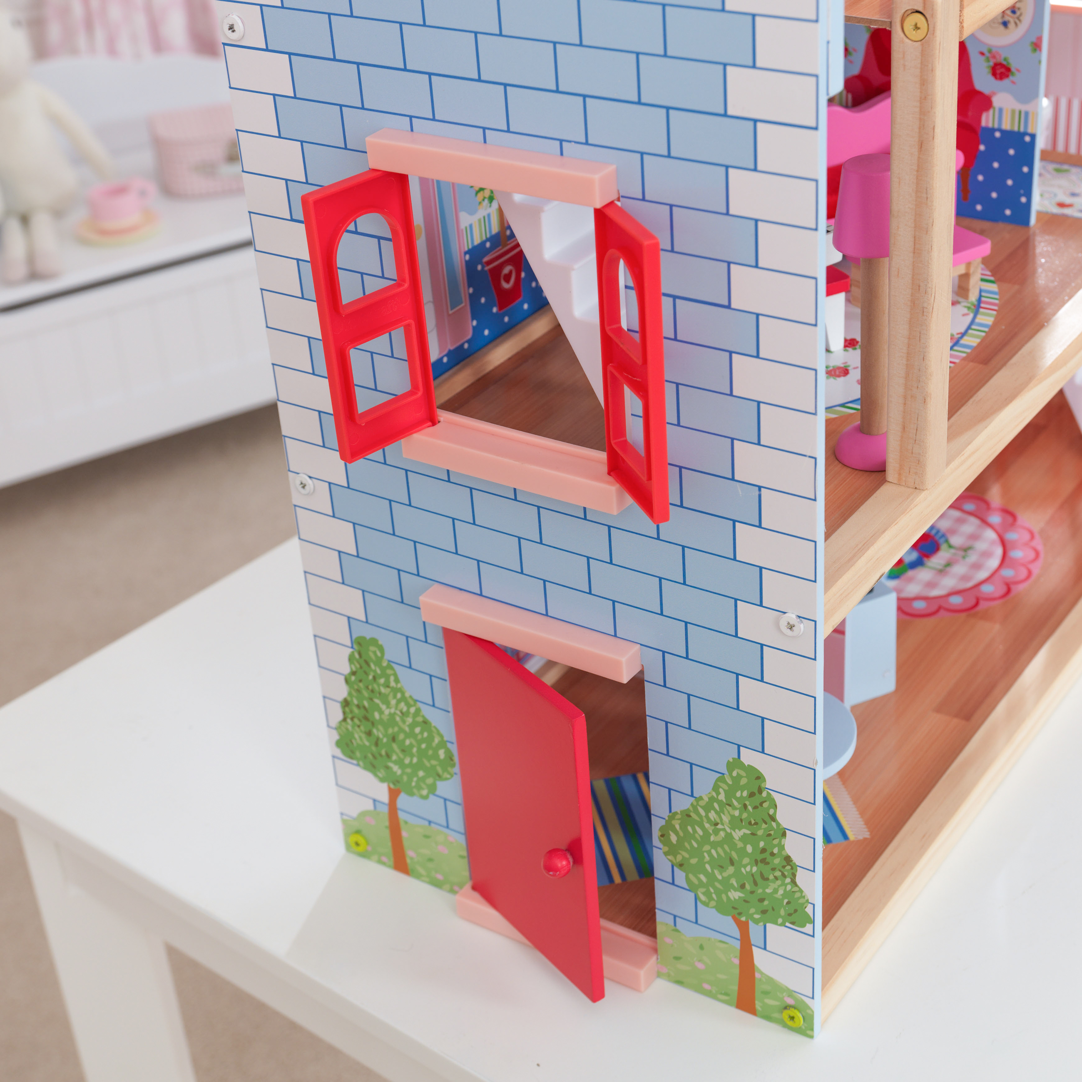 Chelsea Doll Cottage With 16 Piece Furniture Set By Kidkraft Doll