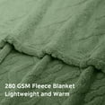 thumbnail image 4 of Homieway Green Throw Blanket, Twin Size Lightweight Taffeta Fleece Blanket for Couch Sofa, 2-Sided 3D Woven Design Fuzzy Soft Cozy Blanket for All Seasons, 60"×80", 4 of 7