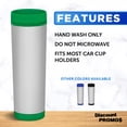 thumbnail image 2 of Slim Color Top Stainless Steel Travel Mug 16 oz. Set of 10, Bulk Pack - Perfect for Coffee, Soda, Other Hot & Cold Beverages - Green, 2 of 5