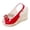 Red, variant on Rokment Bridal Glitter Rhinestones Bow Platform Wedge Dressy Sandals for Women Elegant Casual Leather Peep Toe Bowknot Espadrilles Chunky High Heel Wedding Slingback Dress Summer Shoes Black Size 6