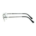 thumbnail image 3 of Mens Pocket Clip Arm Spring Hinge Rectangular Metal Rim Reading Glasses 1.5 Silver, 3 of 4