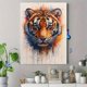 thumbnail image 4 of Qisvanset Framed Canvas Wall Art 12x16 Inch Colorful Tiger Kids Playroom Baby Shower Gift Art, 4 of 5