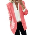 thumbnail image 1 of Vedolay Blazer Jackets Womens Fashion 2023 Casual Long Sleeve Open Front Work Blazer Jackets with Pockets,Pink XXL, 1 of 4