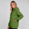 thumbnail image 5 of Hoodies for Women Casual Button Long Sleeve Hooded Sweatshirt Pullover Tops for Fall Winter 2026, 340, 5 of 5