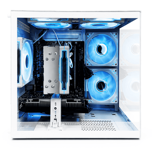 Suevery Gaming PC Desktop, Intel i5-12400F, RTX 3050 6GB, 1TB 3.0 SSD, DDR4 16GB, RGB Lighting, 650W, White