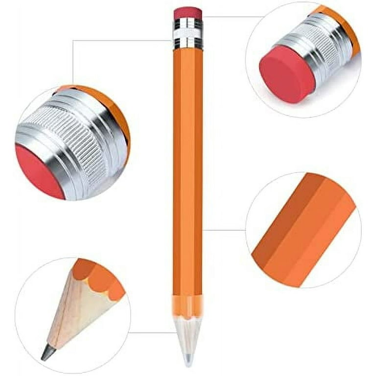 6 Pcs Wooden Jumbo Pencils for Prop Funny Big Pencil Huge Giant Pencil 14  Inc