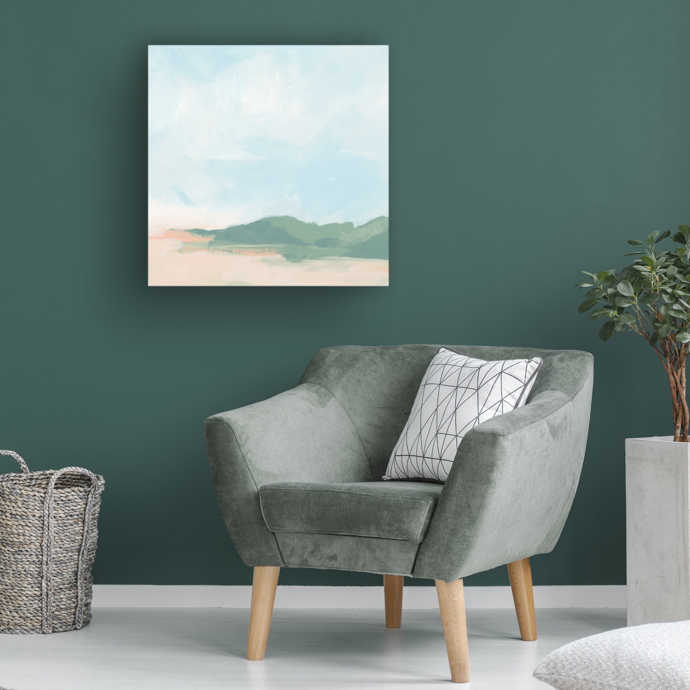 Canvas Wall Art - June Erica Vess 'Sandbar Cameo III' Wall Art for Living Room, Bedroom, or Office Décor by Trademark Fine Art - 24 x 24 Inches