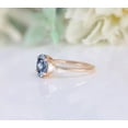 thumbnail image 2 of 925 Silver 14K Rose Gold Plated Alexandrite Engagement Ring Oval Gemstone Ring For Her Dainty Ring Gift For Wedding Anniversary Promise Ring, 2 of 3
