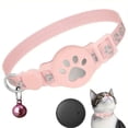 thumbnail image 1 of Methold Localizador GPS para gatos, sistema dual, resistente al agua, larga duración de la batería, compatible con perros y gatos. Suministros para gatos Rosa + Negro Sistema dual, 1 of 6