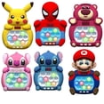 thumbnail image 2 of Super Mario Bros-consola de juegos de empuje rápido para niños, rompecabezas, juguetes Pop de prensa para niños, Anime, Luigi, Mario, juguete para aliviar el estrés, regalos para niños, 2 of 4