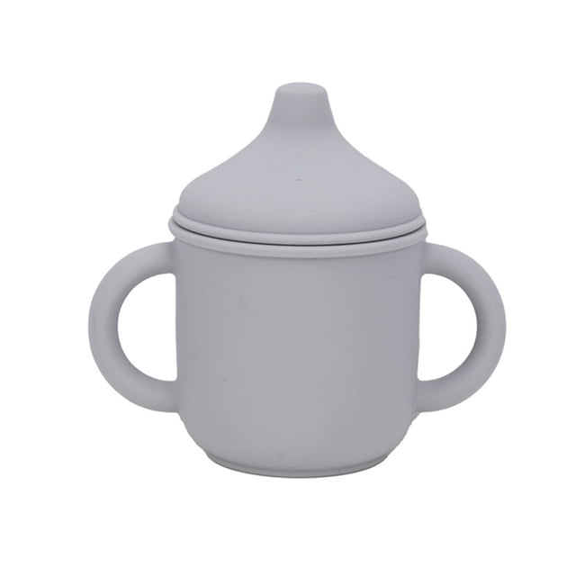 Vaso de silicona para bebé con boquilla y asas suaves, fácil agarre e irrompible.