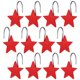 thumbnail image 4 of 12 ganchos de resina con forma de pentagrama para cortina de ducha, de metal, multicolores, con estrellas (rojos), 4 of 6