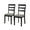 Black, variant on MAYEERTY Farmhouse Dining Chairs – Set of 2, Solid Wood Legs, High Ladder Back, Upholstered Seat, 275 lbs Capacity,Dark Brown
