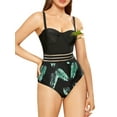 thumbnail image 2 of Lovito Sexy Tropical Cut Out Women One-Piece Swimsuit With Non-removable Pads, 2 of 5