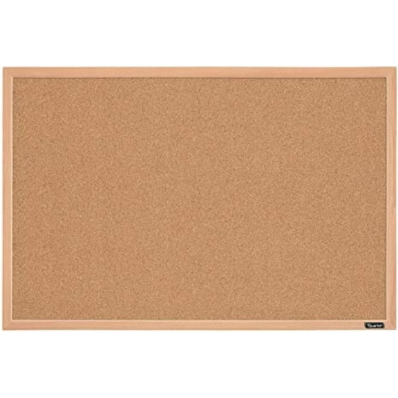 Cork Board Bulletin Board, 23" x 35" Framed Corkboard, Oak Frame, Decorative Hanging Pin Board, Perfect for Office & Home Decor, Home School Message Board or Vision Board (35-380352)