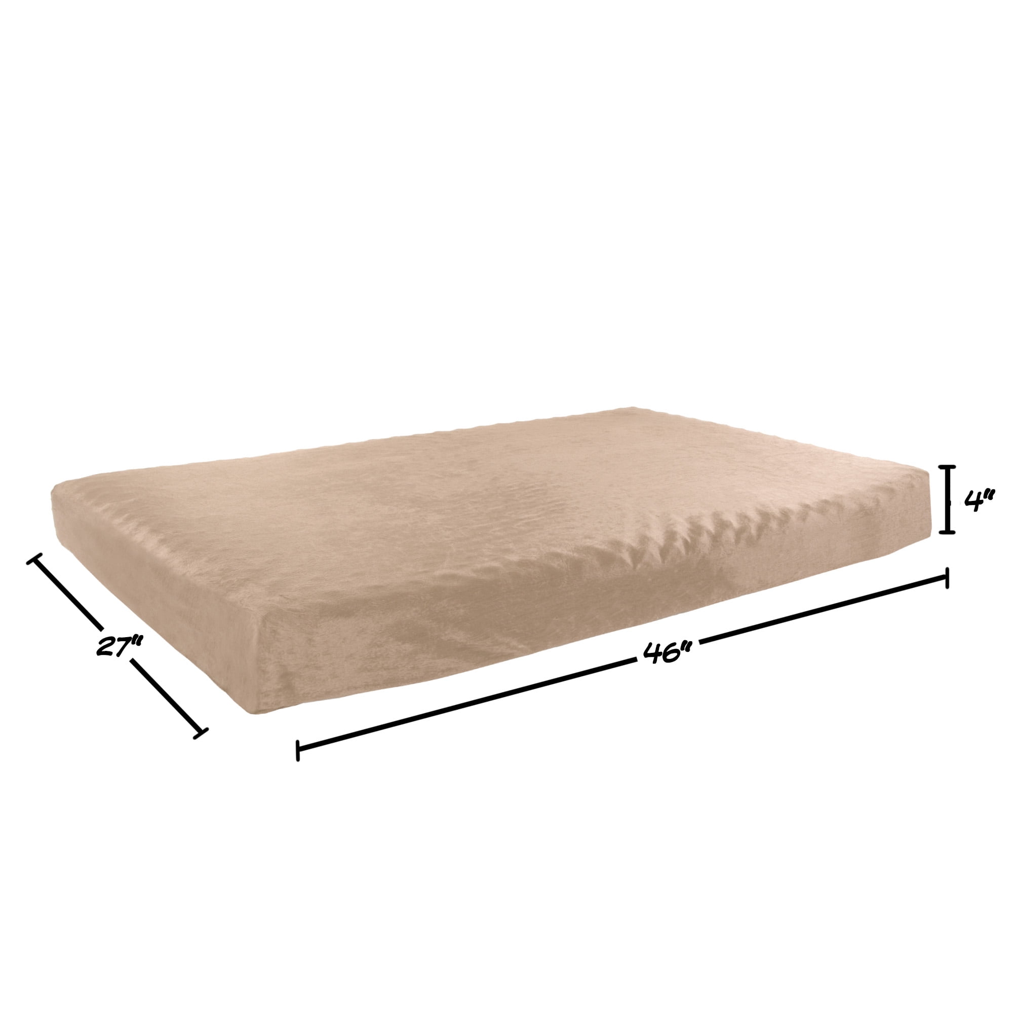 PETMAKER 2-Layer Orthopedic Dog Bed with Machine Washable Sherpa Cover, Tan