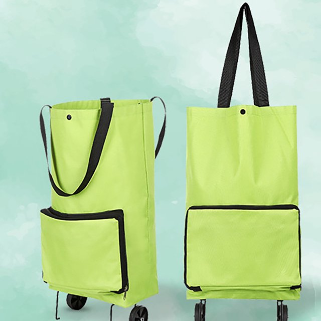 Neinkie Sacs d'Épicerie Réutilisables avec Roues Sacs de Courses Pliables - Imperméables et Solides