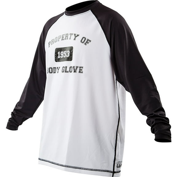 Body Glove Loosefit Long Sleeve Raglan Rashguard (Large, White)