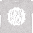 thumbnail image 4 of Inktastic Military Uncle Land is Free Nephew Boys or Girls Toddler T-Shirt, 4 of 5