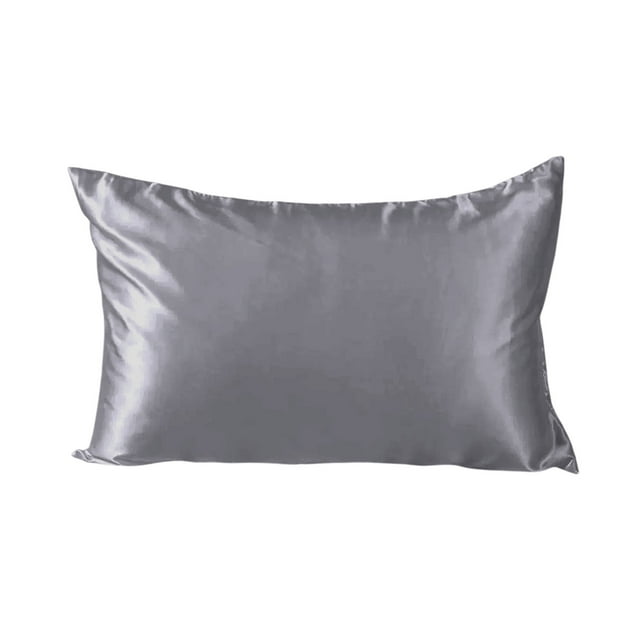 Ice Silk Pillow Protector - 2 Pack 18.89x29.13in Waterproof Breathable Pillowcase with Polyester Filling, Sweatproof Hotel Bedding (Gray)