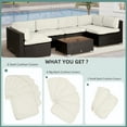 thumbnail image 4 of Outsunny 14Pcs Outdoor Cushion Covers, Patio Cushion Covers, Cream White, 4 of 10