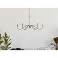 thumbnail image 4 of Rohan 48 inch chandelier in matte black and brass, 4 of 10