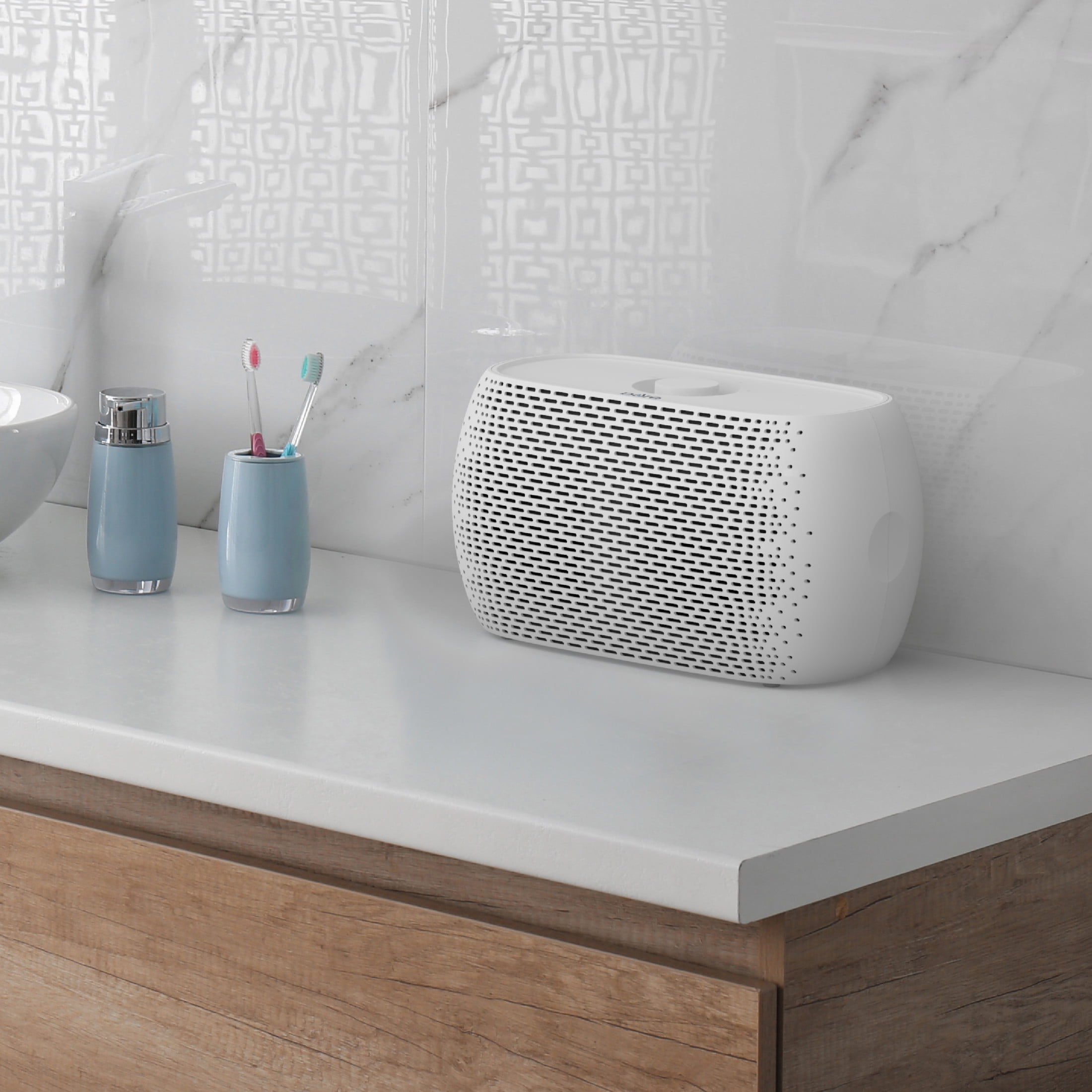 Pure Enrichment PureZone Breeze Tabletop 2-in-1 Air Purifier with True HEPA Filter - Ideal for Home, Bedroom, & Office Desktop Surfaces