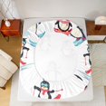 thumbnail image 6 of Homewish Kawaii Antarctic Penguin Twin Sheet Sets, Cartoon Winter Animal Twin Fitted Sheet, Teens Kids Boys Girls Flat Sheet, Luxury Bedroom Decor, 3pcs, 6 of 8