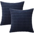 thumbnail image 1 of Pack of 2 Corduroy Decorative Throw Pillow Covers 18x18 Inch Soft Boho Striped Pillow Covers Modern Farmhouse Home Decor for Sofa Living Room Couch Be, 1 of 4