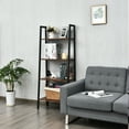thumbnail image 2 of Gymax 4-Tier Ladder Shelf Ladder Bookcase Bookshelf Display Rack Plant Stand Wood, 2 of 8