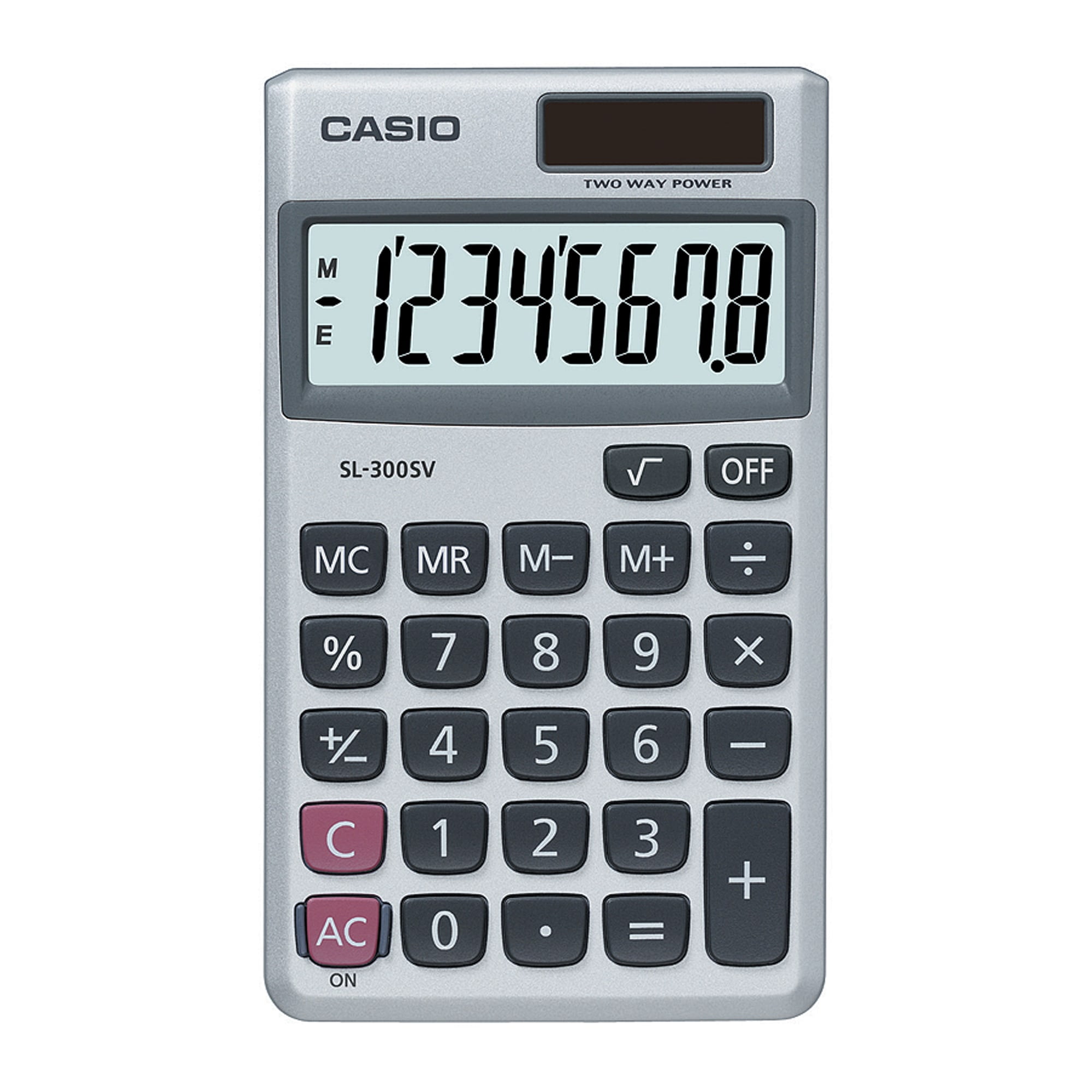 Casio SL-300SV Solar Powered Standard Function Calculator