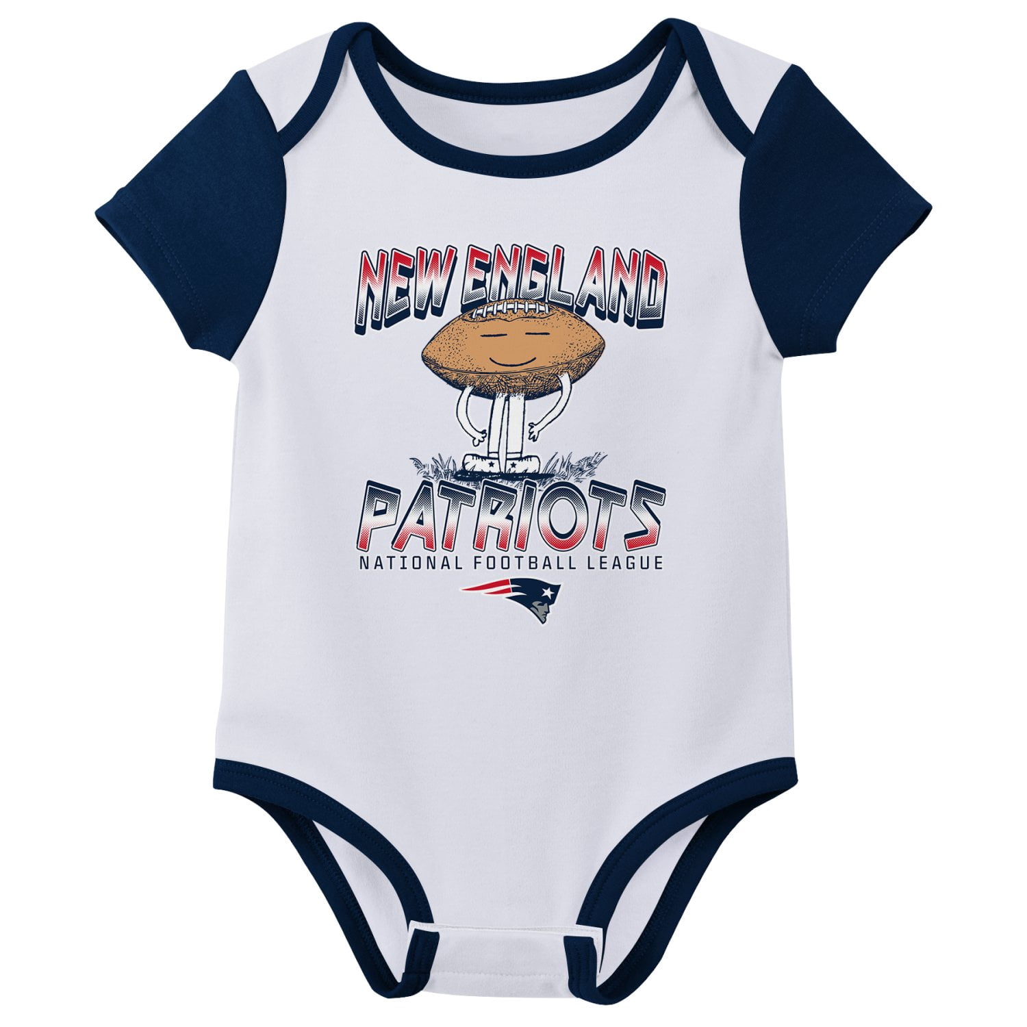 NEW ENGLAND PATRIOTS NFL Infant Boys 3 Pack Onesie Game Day Fan Apparel