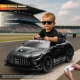 thumbnail image 2 of VOLTZ TOYS 24V Mercedes-AMG GT3 Kids Ride-On Racing Car with Premium Leather Seat, High-Speed Performance 24V Power Wheels, Motorized Track Toy with Parent Remote, Black, 2 of 6
