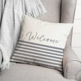 thumbnail image 3 of Creative Products Welcome Stripes Blue 16 x 16 Indoor / Outdoor Pillow, 3 of 3