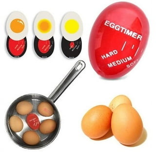 ZILLEEN Egg Timer for Boiling Eggs Hard Boiled Egg Boiler Timer That  Changes Color When Done,Red 3 Pack