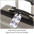 thumbnail image 3 of Square 2Pack PU Leather Butterfly Cruise Luggage Tag with Privacy Cover and Name ID Tag for Travel Handbags Backpacks Luggage Tags, 3 of 6