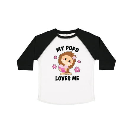 

Inktastic My Pops Loves Me with Bigfoot Gift Toddler Toddler Girl T-Shirt