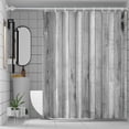 thumbnail image 2 of Grey Shower Curtain for Bathroom, Farmhouse Barn Door Shower Curtains 72x72inches Wood Stripes Fabric Waterproof Shower Curtain Set with Hooks for Stall RV Hotel, 2 of 6