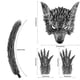 thumbnail image 3 of Decoraciones de Halloween, disfraz de hombre lobo con orejas de lobo, diadema, guantes, cola y máscara de lobo para hombres, mujeres, niños y niñas en un solo kit de accesorios de Halloween. Accesorio, 3 of 6