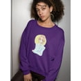 thumbnail image 2 of Anime Woman Thinking Sweatshirt Women -Image by Shutterstock, Female 5X-Large, 2 of 4