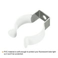thumbnail image 4 of Uxcell T8 U Clips Holder Bracket for LED Light Bulb Mounting Bracket Fluorescent Tube Holder Screw Clamps White 15 Pack, 4 of 5